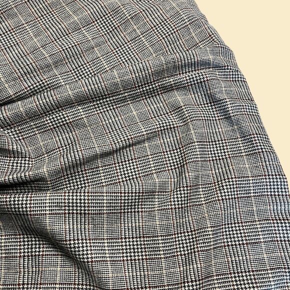 1970s houndstooth skirt, size 10 Dimension V ankle-length poly/wool maxi skirt - Picture 9 of 9